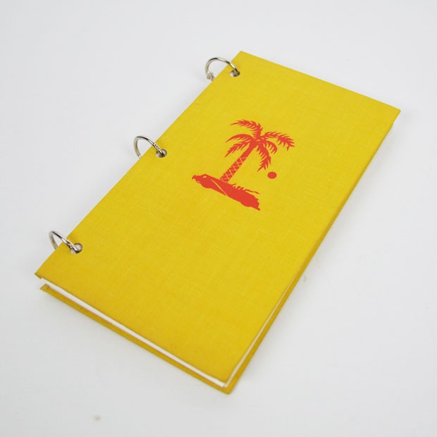 Ringbuch Auto / Palme / Gelb