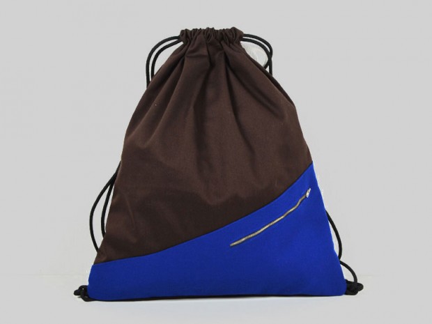 Turnbeutel  Braun / Blau