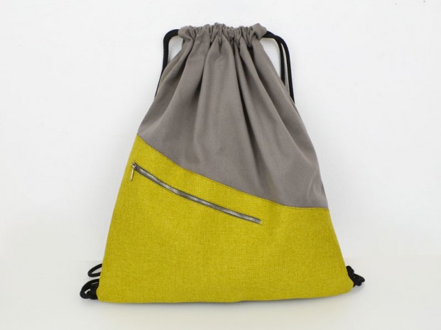 Turnbeutel Taupe / Curry
