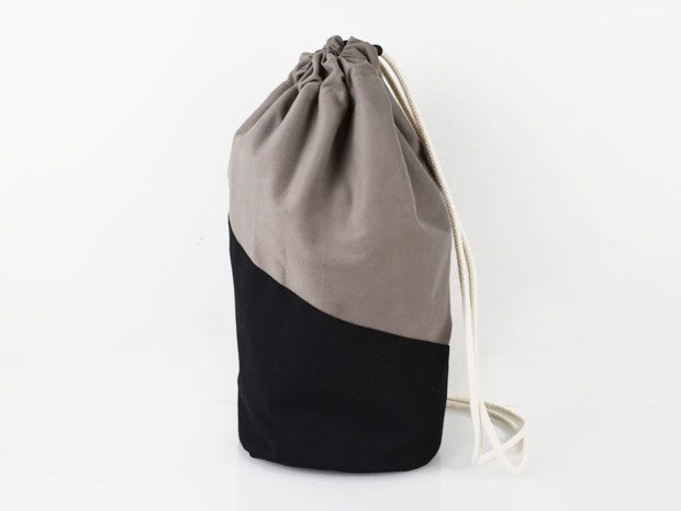 Matchbeutel Taupe / Schwarz