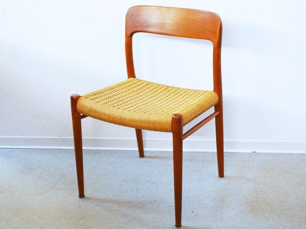 4er-Set Teakholzstühle / Modell 75 von N.Møller, DK