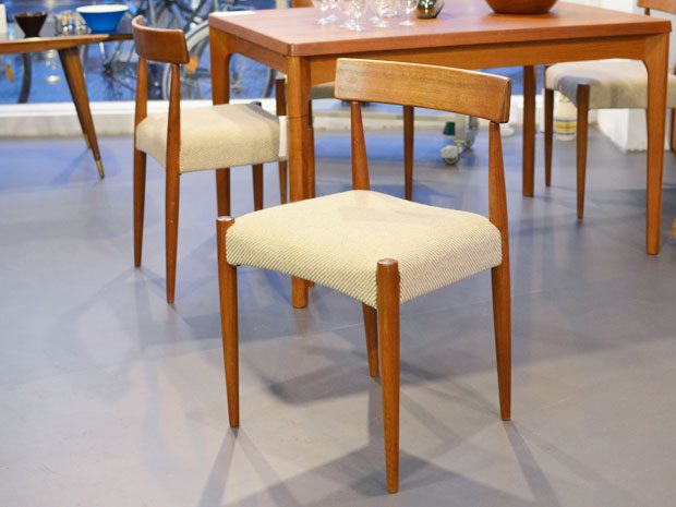 Vier Teak Stühle / Arne Hovmand Olsen für Mogens Kold