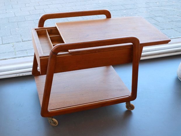 Beistellwagen / Teakholz