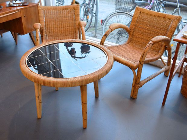 Sitzgruppe aus Rattan & Bambus / Arco Deutschland