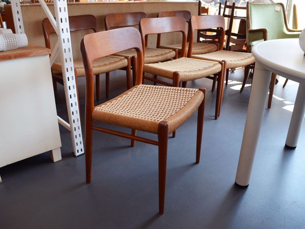 6er Set Stühle / Teak / Niels Møller Denmark / Modell 75