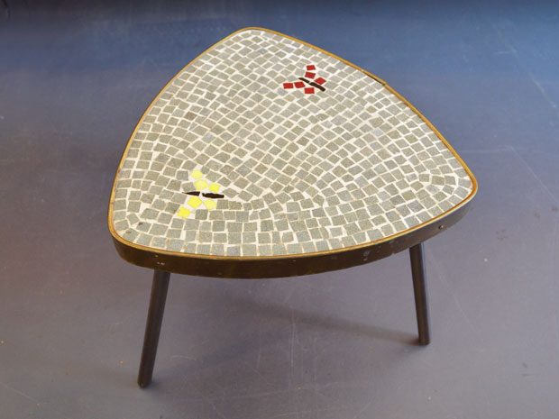Blumentischchen Mosaik / Messing