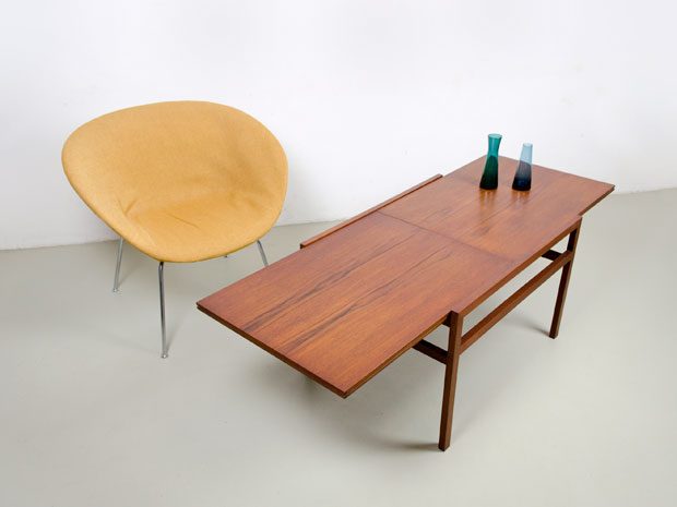Ausziehbarer Teak Couchtisch von Wilhelm Renz