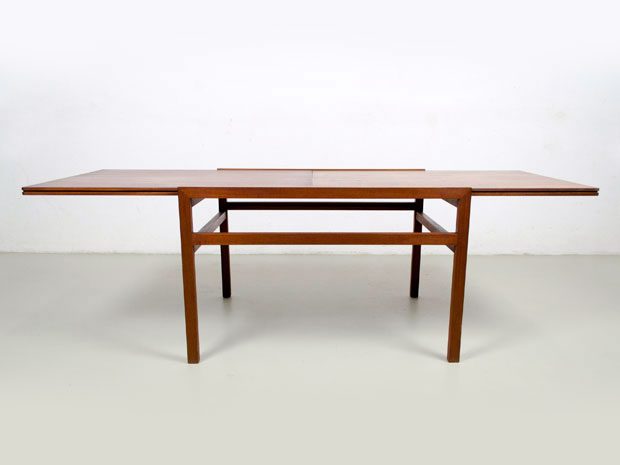 Ausziehbarer Teak Couchtisch von Wilhelm Renz