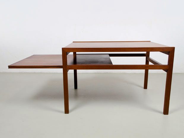 Ausziehbarer Teak Couchtisch von Wilhelm Renz