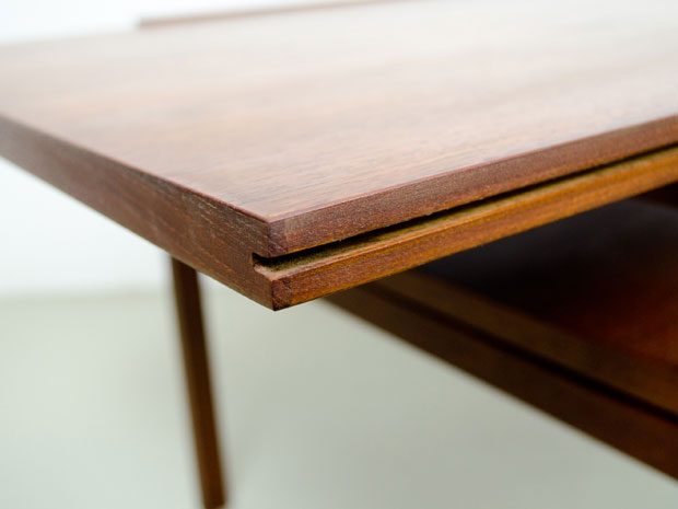 Ausziehbarer Teak Couchtisch von Wilhelm Renz