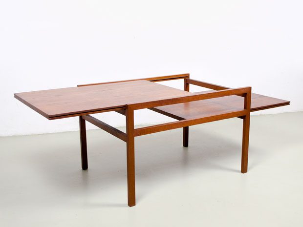 Ausziehbarer Teak Couchtisch von Wilhelm Renz
