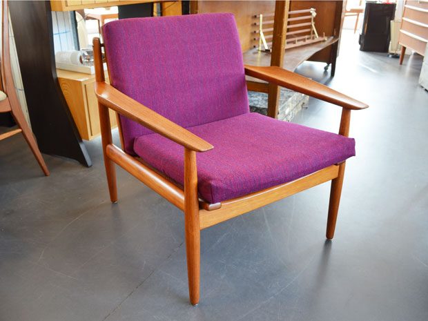 Teak Sessel der Firma Glostrup, DK / Originalbezug