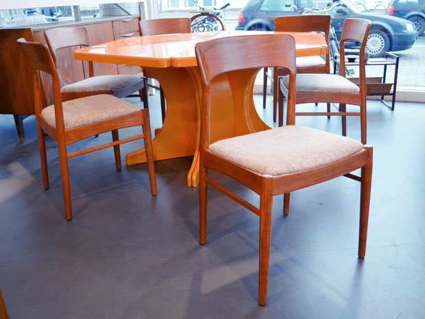 6er Set Teak Stühle / Henning Kjaernulf für Korup Stolefabrik (KS)