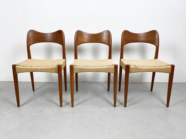 3 Stühle / Arne Hovmand Olsen für Mogens Kold