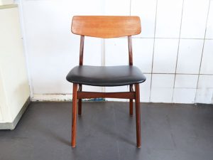 Vier Stühle Teak & Leder / Farstrup, Denmark