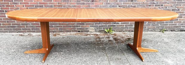 runder Teak Esstisch von VV Møbler Spøttrup  / 3x erweiterbar / 120 – 270 cm