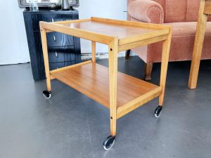 Servierwagen / Buche & Teak