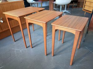 3 Teak Nesting Tables / Satztische / Beistelltische von Svend Åge Madsen