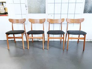4er Set Teak Stühle von Schiønning & Elgaard für Randers