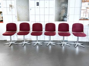 6x Drehstuhl Model 232 von Wilhelm Ritz für Wilkhahn / 70er / Polyester