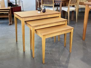 3er Set Satztische Nussbum / Buche