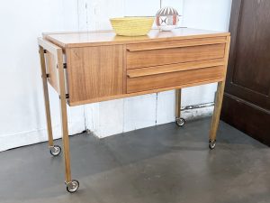 Nähwagen Teak und Buche