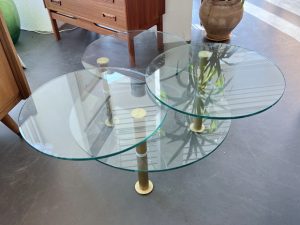 Glastisch / Couchtisch »Gironda« von Möller Design, Messing & Glas