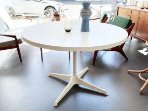 runder Esstisch von Horst Brüning für Cor / Formica & Aluminium / ausziehbar