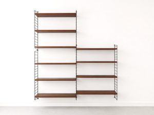 Teak Regalsystem / original String-Regal von Nisse and Kajsa Strinning / #5 / Breite: 160 cm