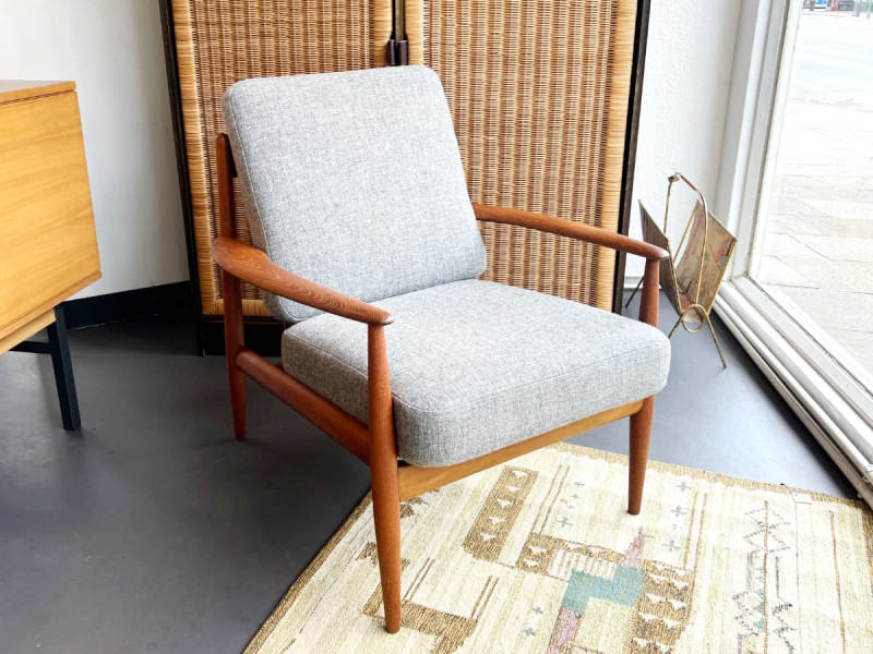 Teak Sessel von Grete Jalk für France & Daverkosen / 2 Stück verfügbar