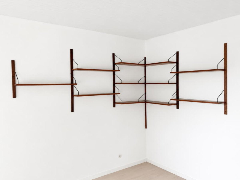 Teak Regalsystem / Eckregal »Royal System« von Poul Cadovius für Cado / Design 1948