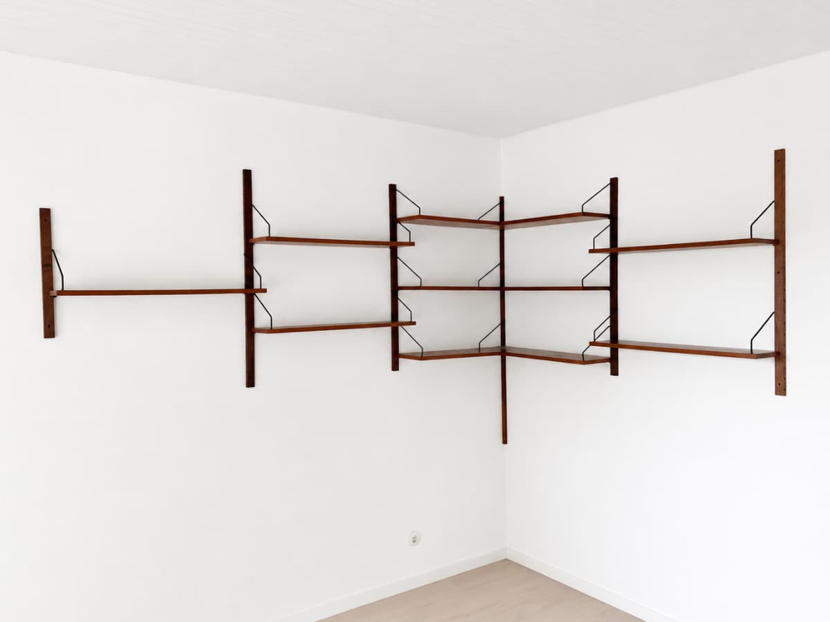 Teak Regalsystem / Eckregal »Royal System« von Poul Cadovius für Cado / Design 1948