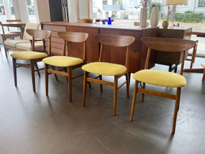 4er Set Stühle von Farstrup / Buche & Teak