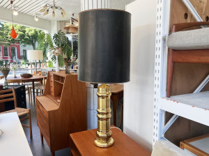 Schwere Leuchte aus Messing von Soelken Leuchten, 70er Jahre