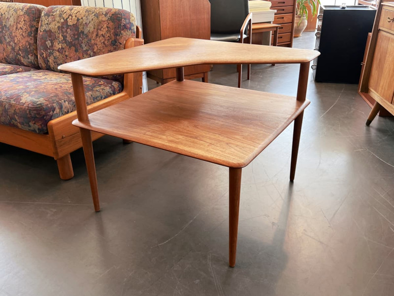 Teak Couchtisch / Ecktisch aus Massivholz von P. Hvidt & O. Mølgaard-Nielsen für France & Son, Denmark