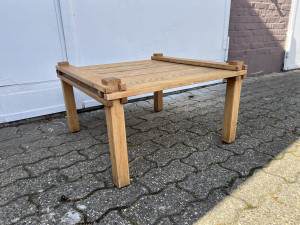 Couchtisch / Beistelltisch »Farmer« aus Eiche von Gerd Lange für Bofinger /  Steckmöbel-System, montierbar