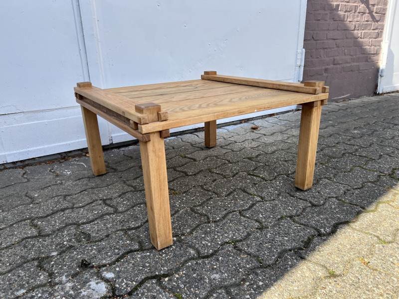 Couchtisch / Beistelltisch »Farmer« aus Eiche von Gerd Lange für Bofinger /  Steckmöbel-System, montierbar