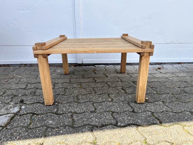 Couchtisch / Beistelltisch »Farmer« aus Eiche von Gerd Lange für Bofinger /  Steckmöbel-System, montierbar