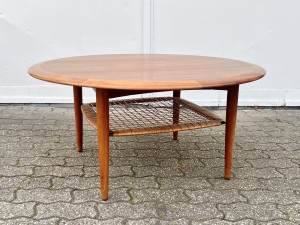 Runder Teak Couchtisch von CFC Silkeborg