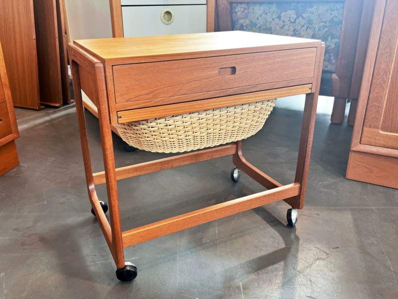 Teak Nähwagen von B.R. Gelsted, Denmark