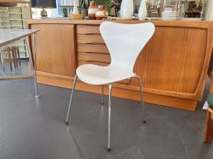 Stuhl Serie 7 in Weiß von Arne Jacobsen für Fritz Hansen